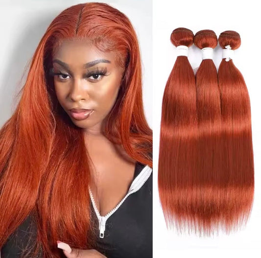 Tissage brésilien grade 15 quatre pièces plus top closur 5 pièces Color 350