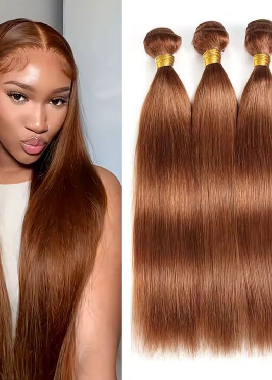 Tissage brésilien grade 15 quatre pièces plus top closur 5 pièces Color 30