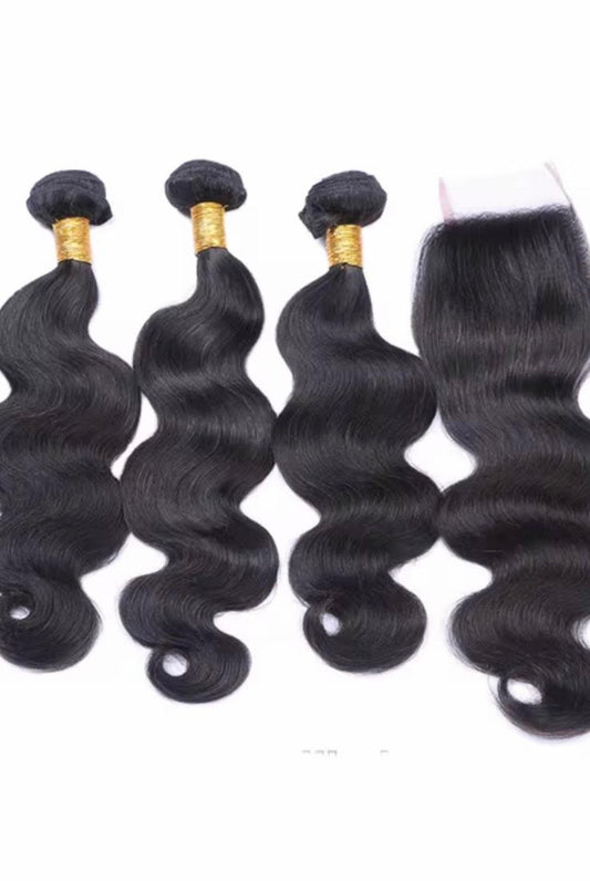 Tissage brésilien body waive grade 15 quatre pièces plus top closur 4 pièces color 31B