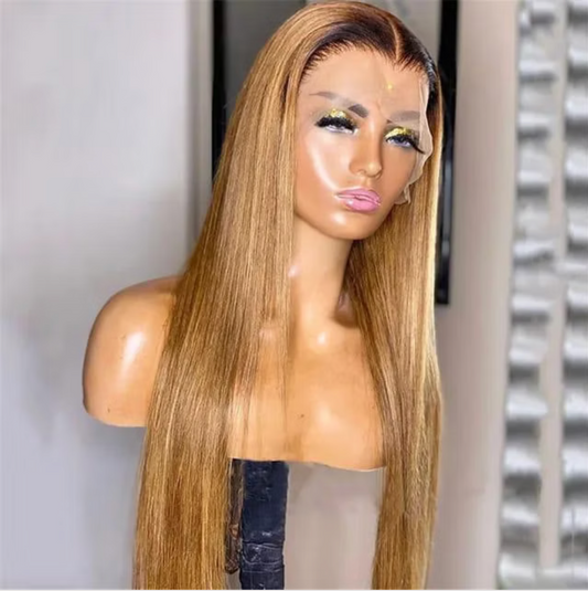 Wig lace frontal Raw Hair color P4/27