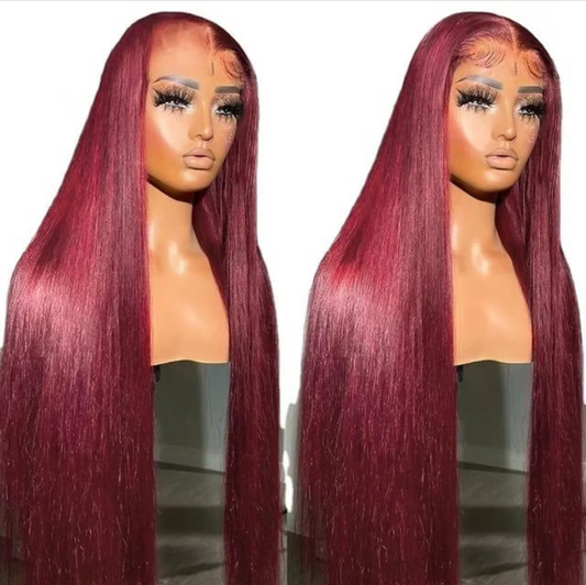 Wig lace frontal Raw Hair color 99J